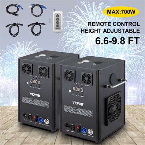 VEVOR 700W 2pcs Large Cold Spark Firework Machine 6.6-9.8ft Adjustable