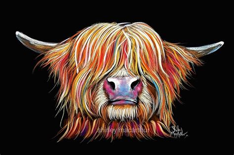 Highland Cow Print Box Canvas Wall Art Cow Print Cow Canvas