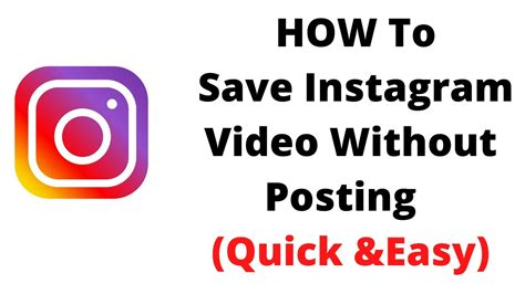 How To Save Instagram Video Without Postinghow To Save Instagram Draft