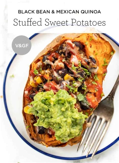 While quinoa does have less protein than meat, it also contains a lot of fiber which meat does not. Mexican Quinoa Stuffed Sweet Potatoes - Simply Quinoa