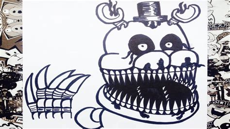 Como Dibujar A Nightmare De Five Nights At Freddys 4 How To Draw
