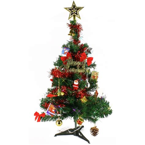 2 Ft Tabletop Artificial Small Mini Christmas Tree With Led Light