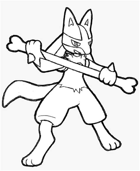 Download Lucario Drawing Lucario Black And White Transparent Png