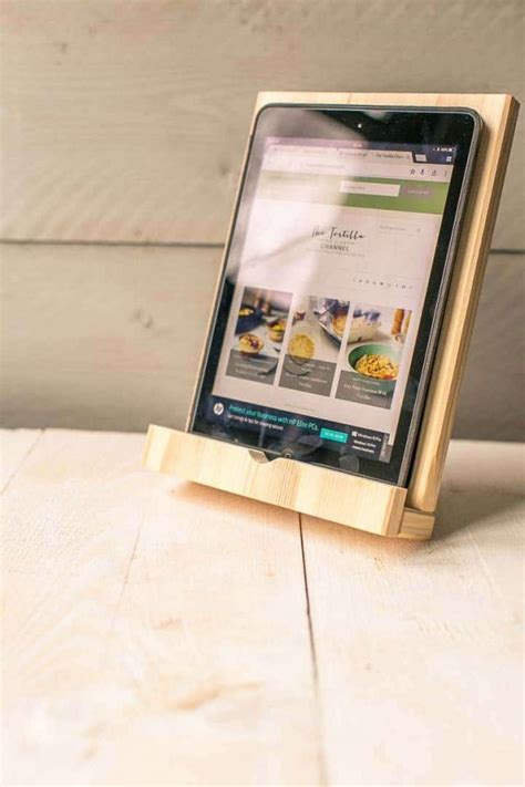 How To Make A Wooden Diy Tablet Holder The Tortilla Channel
