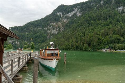 Hd Wallpaper Germany Schönau Am Königssee Boat Lake Trees