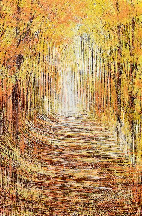 Autumn Path Acrylic Painting By Marc Todd Artfinder