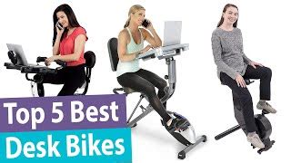 Exerpeutic EVERWORK Fully Adjustable Desk Folding Exercise Bike With Pulse
