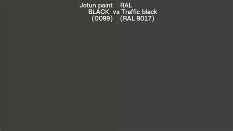 Jotun Paint Black Vs Ral Traffic Black Ral Side By Side