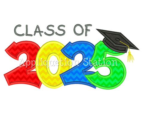 Class Of 2025 Graduation Cap Appliquetionstation