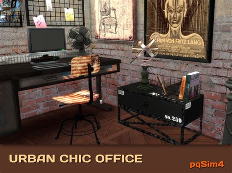 My Sims 4 Blog Urban Chic Office Set By Pqsim4