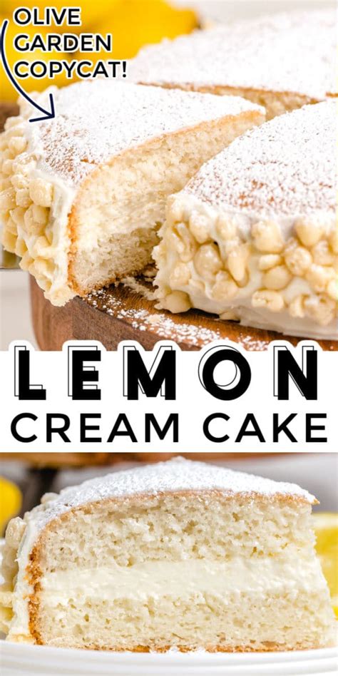 Take home entrees for $5. Copycat Olive Garden Lemon Cream Cake - Easy Budget Recipes