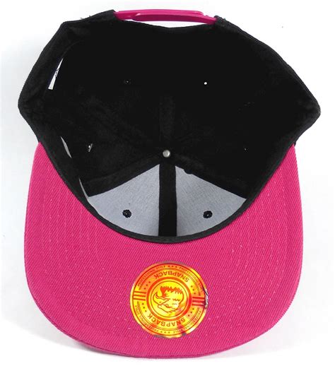 Wholesale Blank Snapback Hats Caps Black Hot Pink