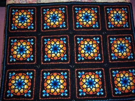 Stained Glass Window Afghan Afghans Crochet Patterns Free Blanket