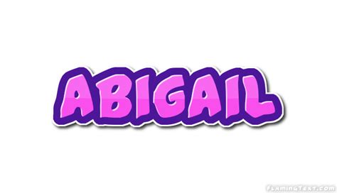 Abigail Лого Бесплатный инструмент для дизайна имени от Flaming Text