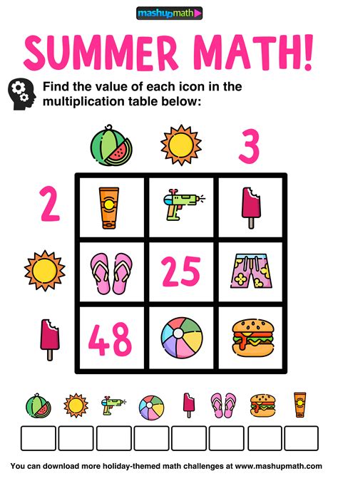 Can Your Students Solve These Summer Math Puzzles — Mashup Math