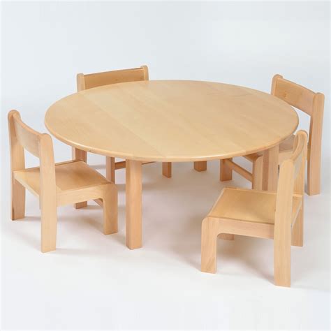 Nursery Round Wooden Table And Chairs 210sh Package