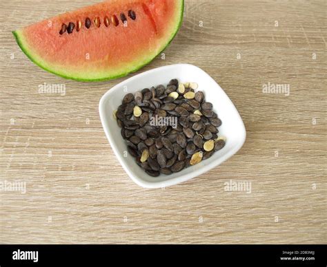 Dried Melon Seeds And Watermelon Stock Photo Alamy