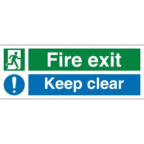 Fire Exit Keep Clear Signs From Key Signs Uk