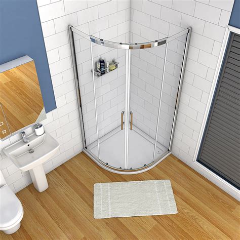 Offset Quadrant Shower Enclosure Corner Cubicles And Tray 8009001000