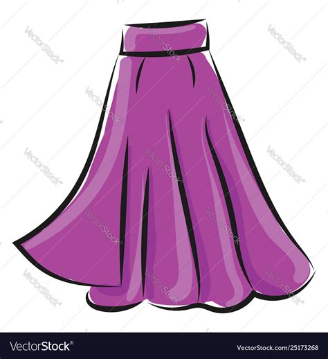 Clipart A Showcase Purple Colored Skirt Or Vector Image