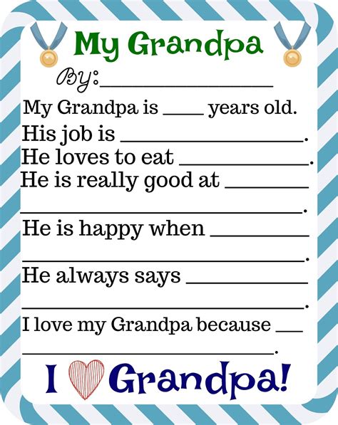 Fathers Day Printables For Grandpa Printable Word Searches