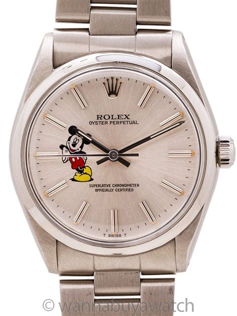 Rolex Airking Ref Custom Mickey Mouse Circa Rolex Stainless Steel Air King Ref
