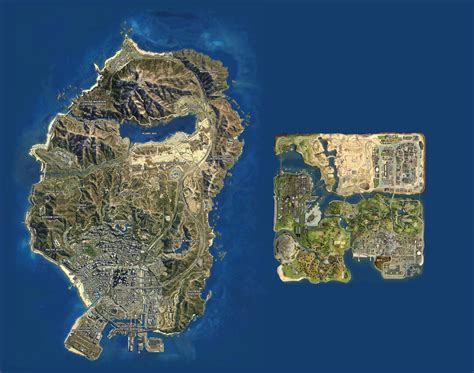 Gta 5 Mappa Del Gioco A Confronto Con Quella Di Gta San Andreas