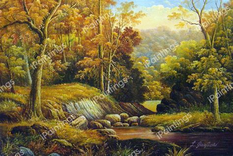 Cresheim Glen Wissahickon Autumn Painting By Thomas Moran Reproduction