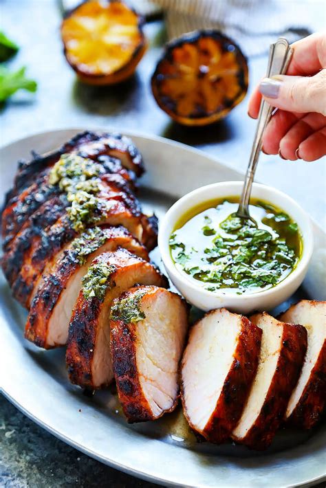 This is the easiest way to cook a pork tenderloin. Grilled Pork Tenderloin with Charred Lemon Chimichurri ...