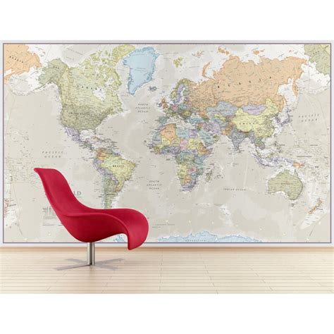 East Urban Home Classic World Map Graphic Art Print And Reviews