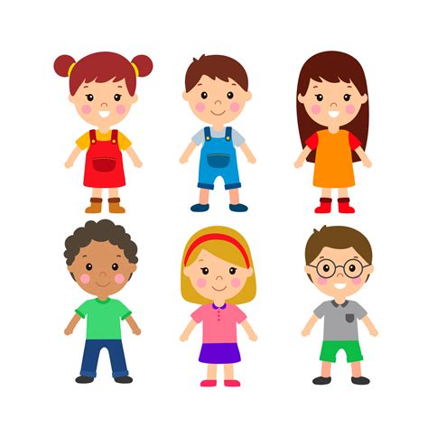 Children Character Collection 540421 Vector Art At Vecteezy