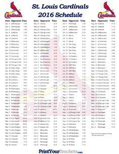 The cardinals are an american legion baseball team in louisiana. Printable St. Louis Cardinals Baseball Schedule 2016 (With ...