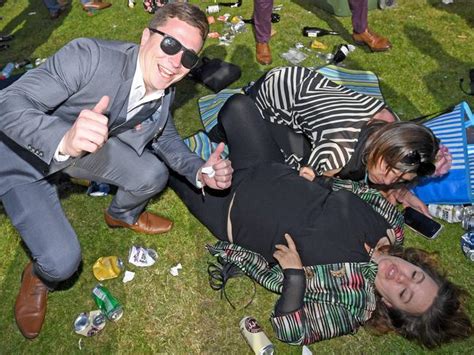 Melbourne Cup 2017 Drunken Antics Begin At Flemington Photos Fox