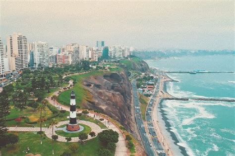 Miraflores The Tourist District Of Lima Peru Survives Without