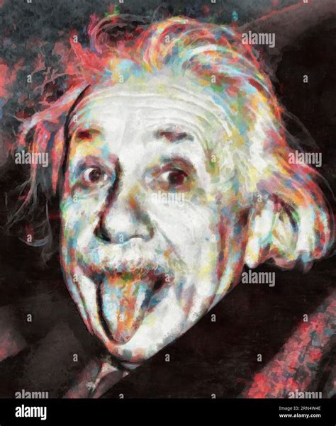 Illustrations Portret Albert Einstein Is A Theoretical Physicist