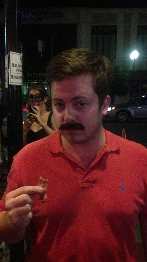 the 50 greatest reddit halloween costumes of all time poses for photos ron swanson costume