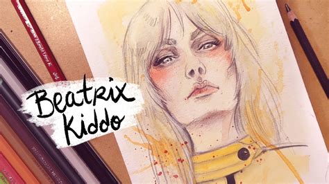 Beatrix Kiddo Watercolor Speed Painting Youtube