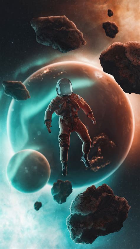 1440x2560 Astronaut Falling From Space To Earth Samsung Galaxy S6s7