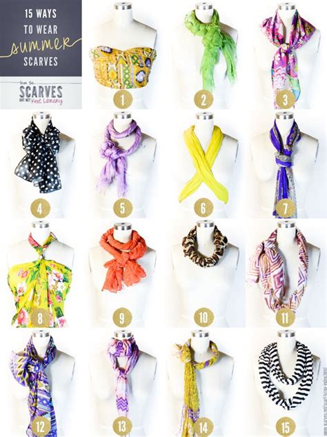 15 Ways To Wear Summer Scarves Ways To Tie Scarves Silk Scarves Short