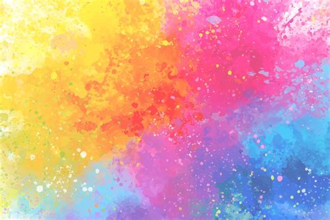 Artistic Rainbow Colors Splash Watercolor Background Vector Art