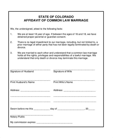 Free 10 Sample Affidavit Forms For Marriage In Pdf Ms Word