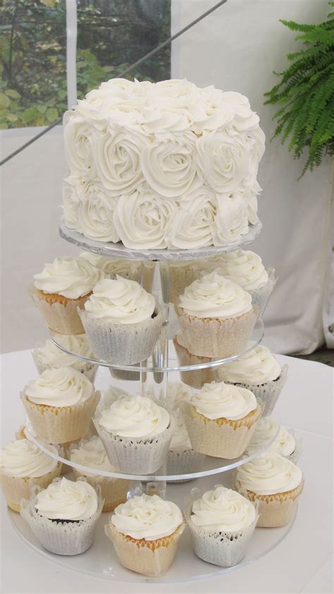 Rosette Wedding Cake — Mini Cakes Petit Fours Rosette Cake Wedding