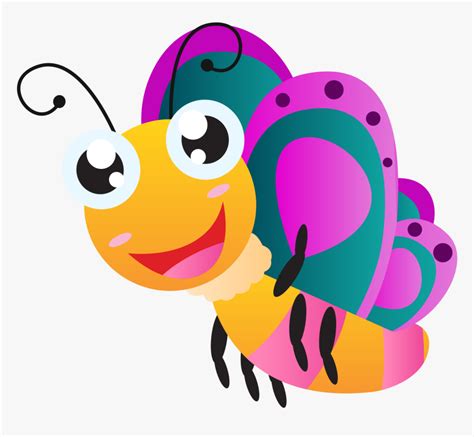 Smiley Clipart Butterfly Animasi Kupu Kupu Cantik Hd Png Download