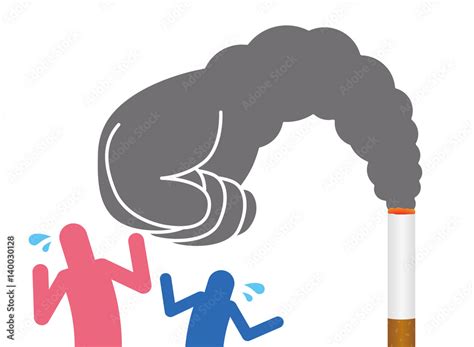 passive smoking concept pictogram stock illustration adobe stock
