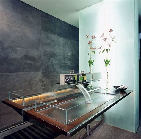 Easy to adjust water pressure and temperature, and. Rectangle Double Glass Bathroom Trough Vessel Sink With ...