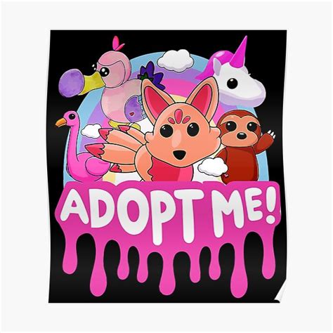 Roblox Adopt Me Neon Pets Posters Redbubble