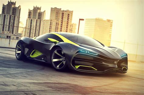 Introducing The Futuristic Looking Lada Raven A Supercar Concept Of