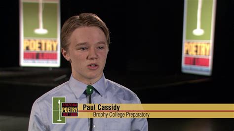 Paul Cassidy Poetry Out Loud Interview Youtube