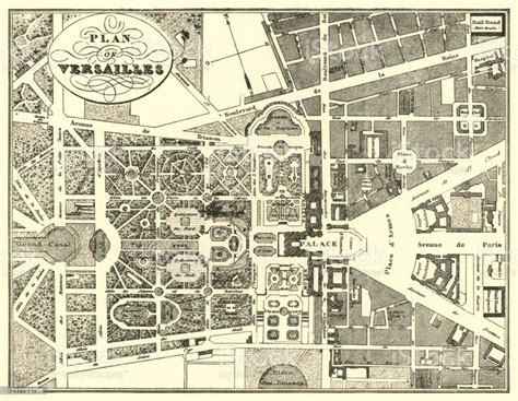 The downside of versailles' fame and beauty are the crowds and the long lines to visit the palace. Nineteenth Century Plan Of The Gardens At The Palace Of ...