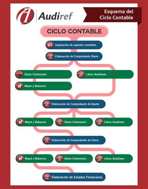 Infografía Del Esquema Del Ciclo Contable Ciclo Contable Contaduria